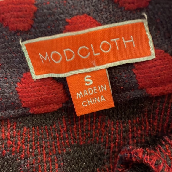 Modcloth Polka Dot Sweater Mini Skirt with Pockets - Picture 3 of 4